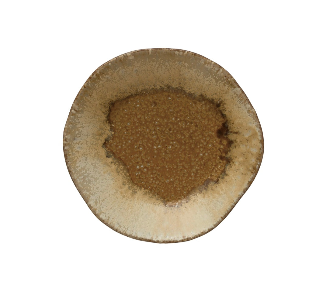 Stoneware Plate, Reactive Glaze