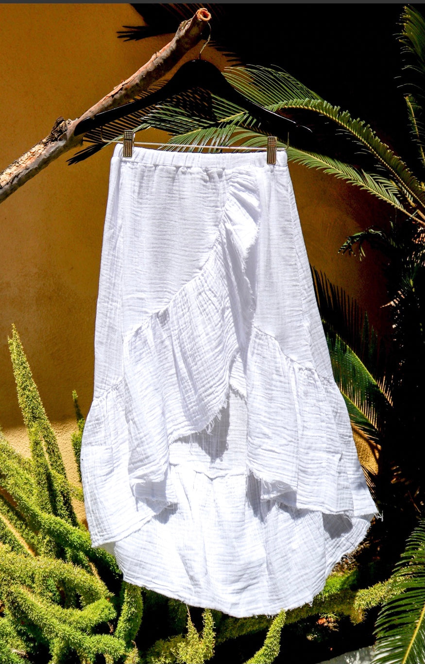 COTTON RUFFLE SKIRT