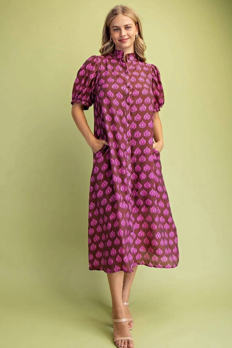 Printed Midi Dress