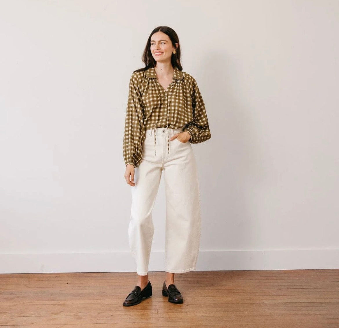 Painted Gingham Willa Top