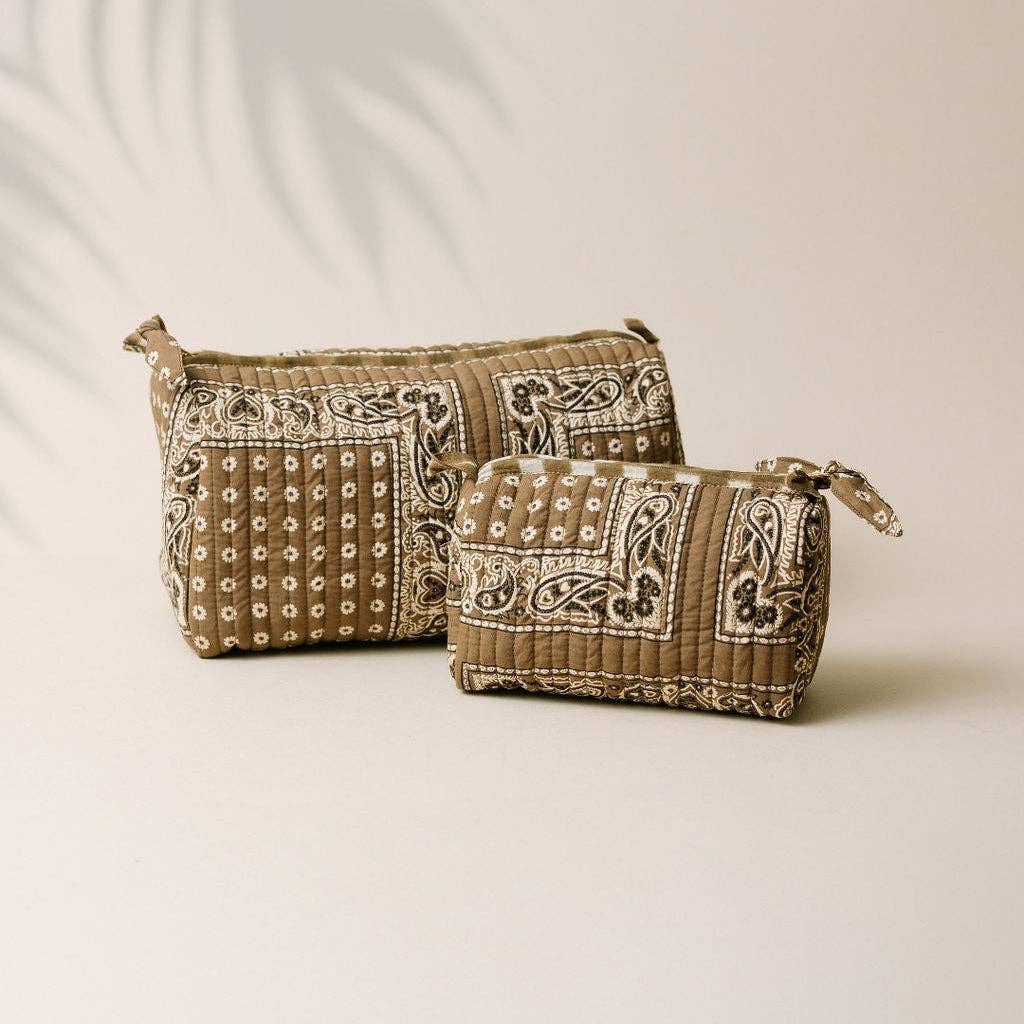 Large Olive Bandana Pouch