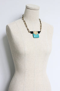 Turquoise Artdeco necklace 519