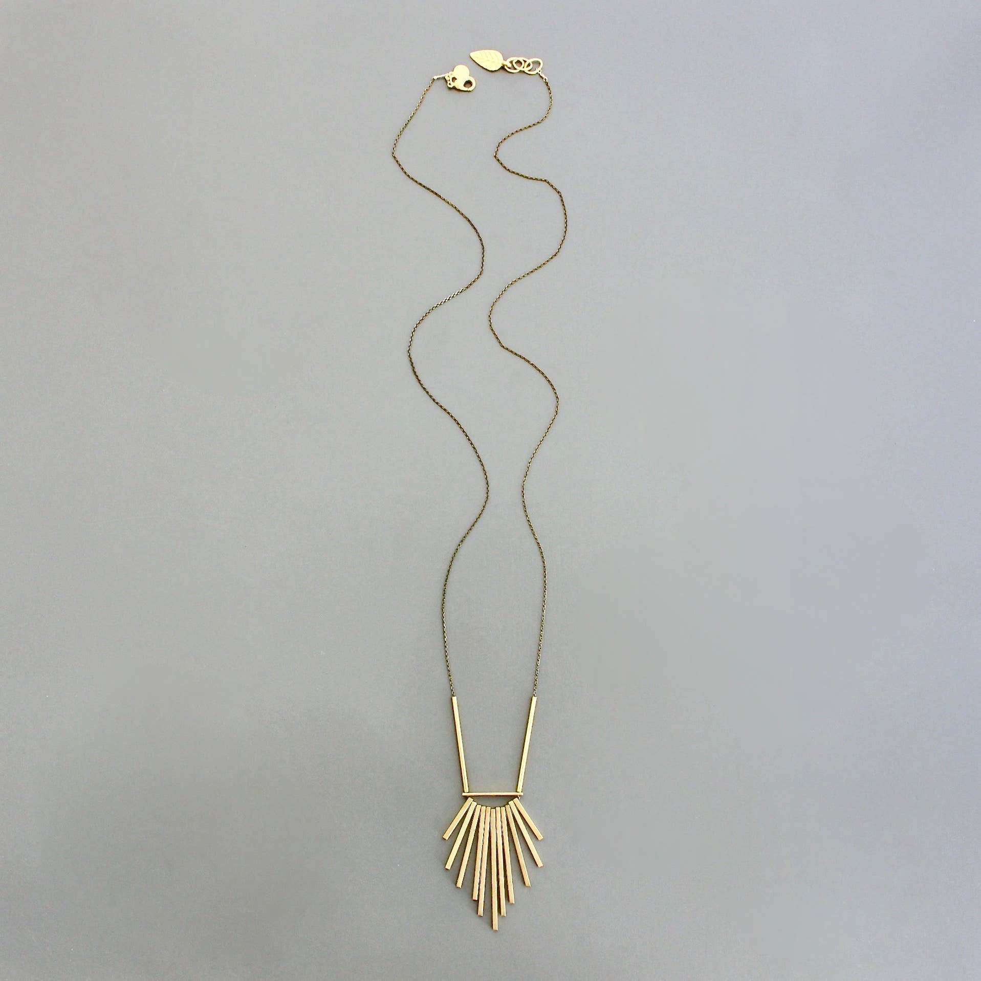 Brass long necklace 130