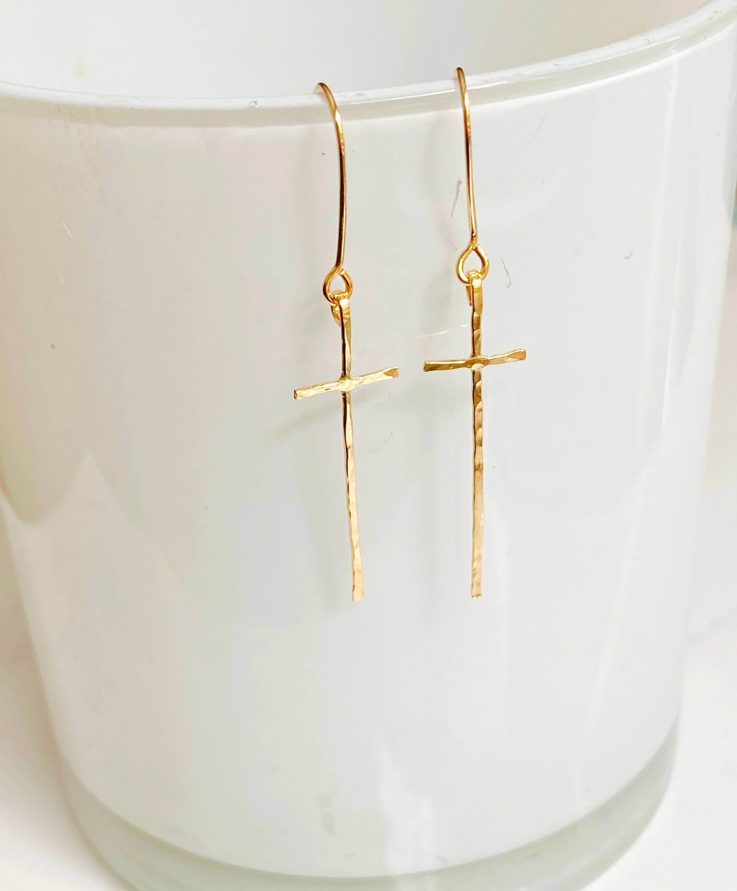 Modern cross earrings Q14