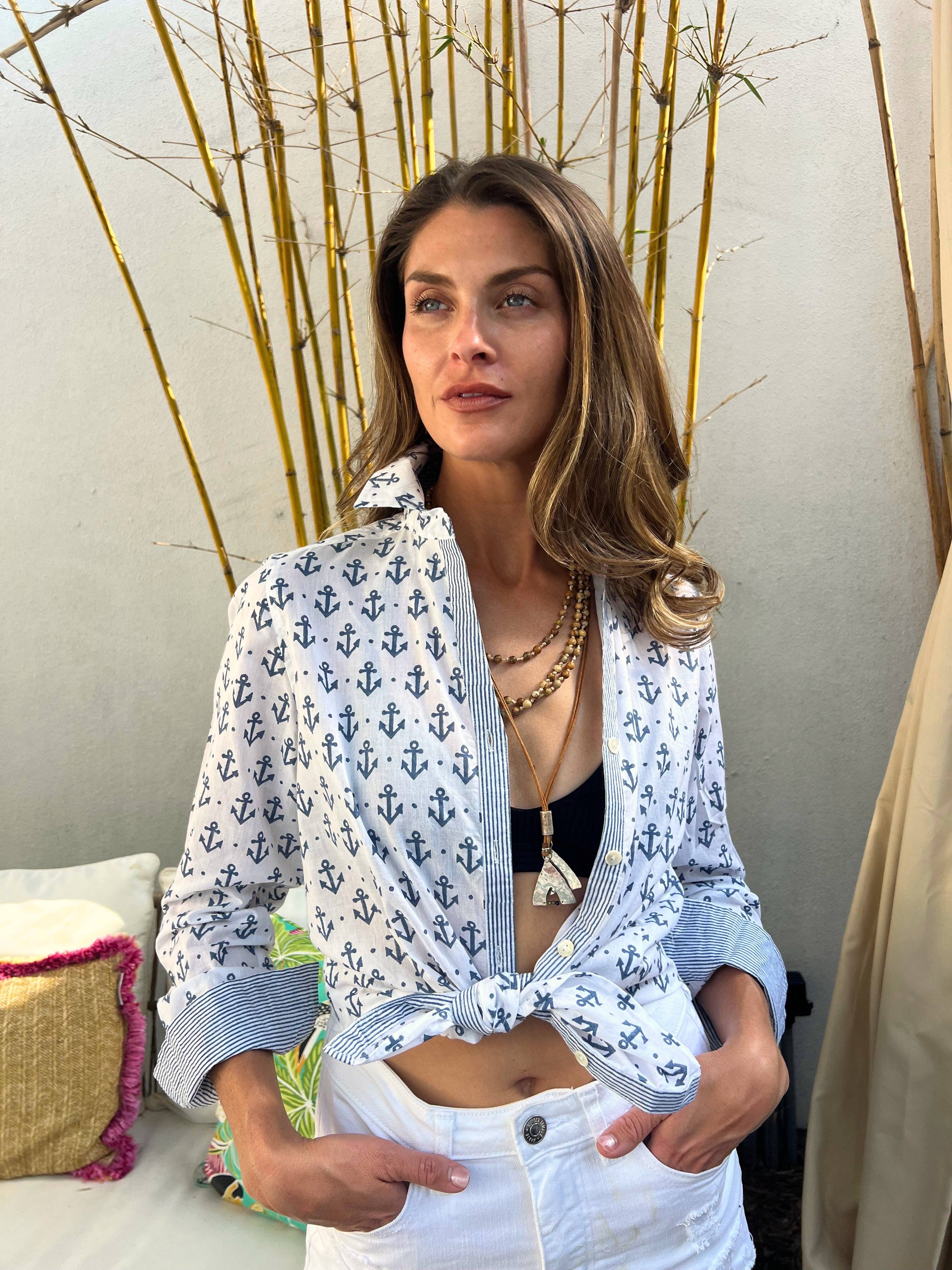 Artisan Shirt-Anchor Print Button Up