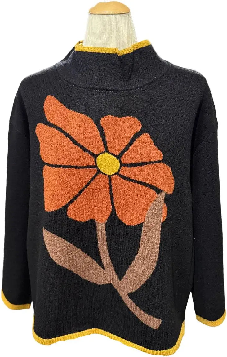 Bold Flower Sweater