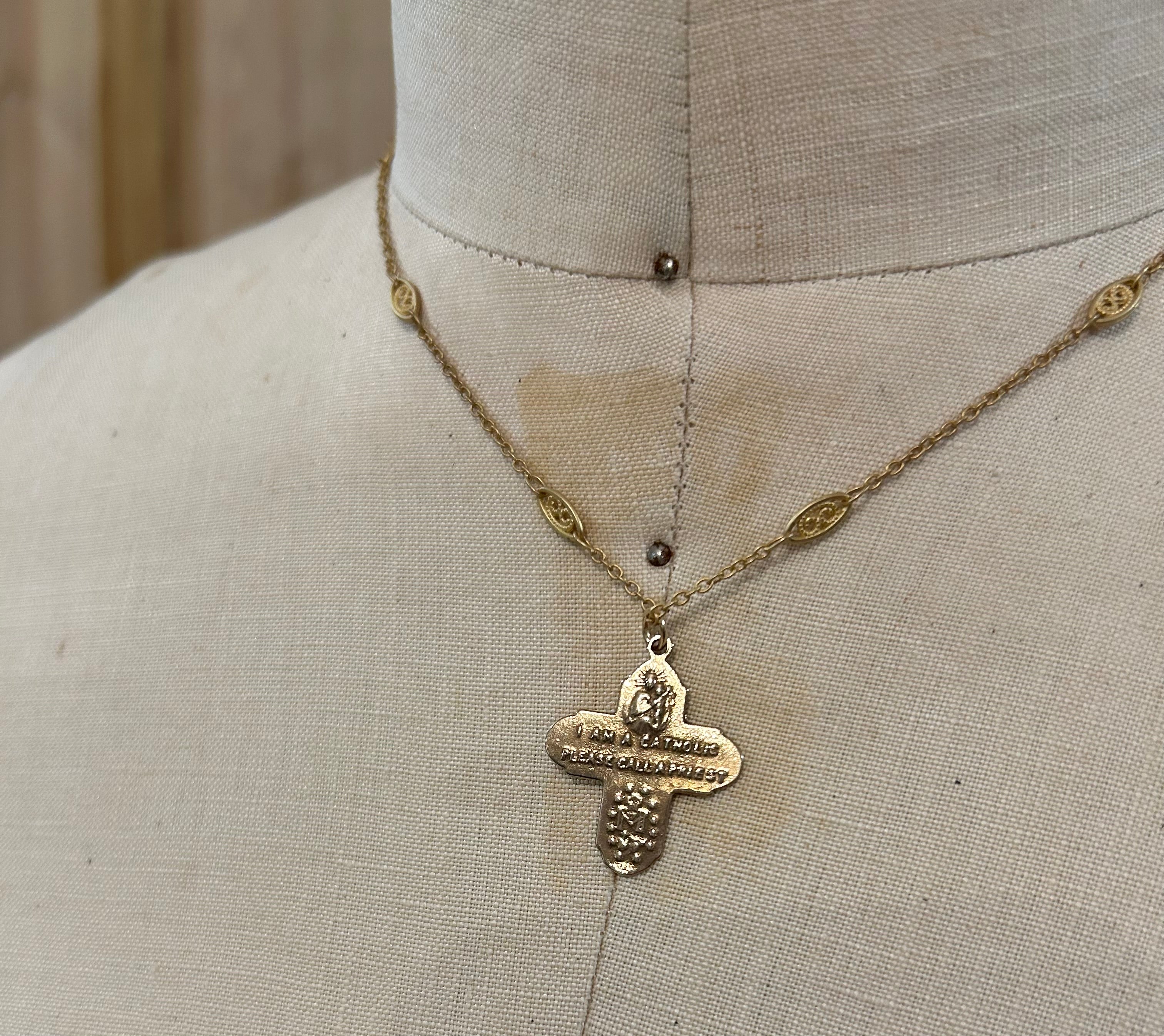 Bronze Four-Way Cross Necklace A2