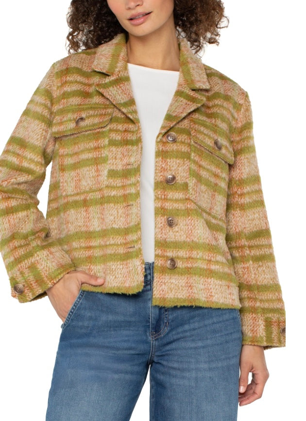 Button Front Boxy Shacket