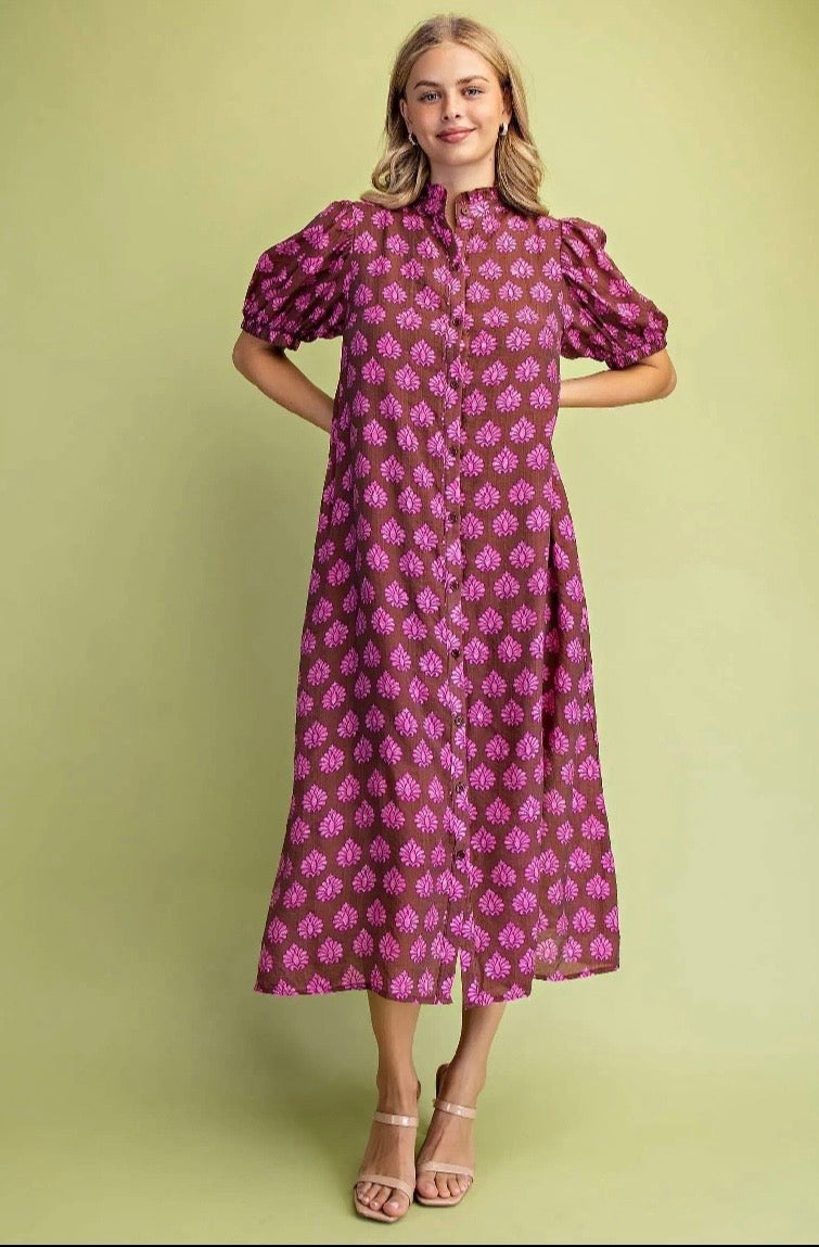 Printed Midi Dress