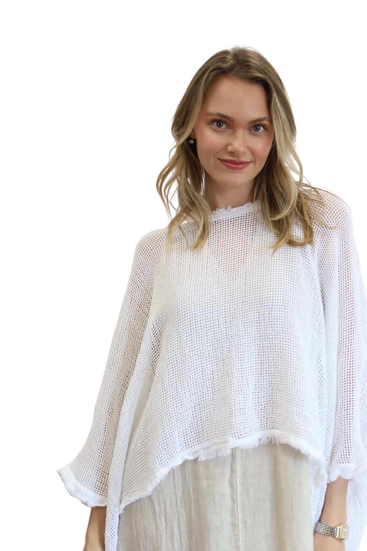 Fisherman Fray Poncho/Topper