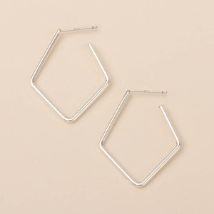 Refined Earring Collection - Orion Diamond Hoop/Sterling S