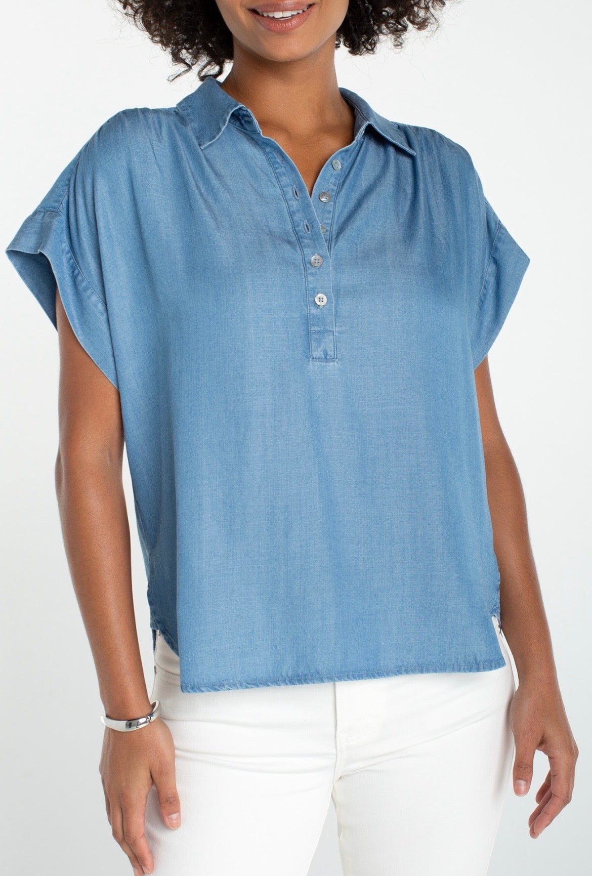 Popover Shirt with Shirring