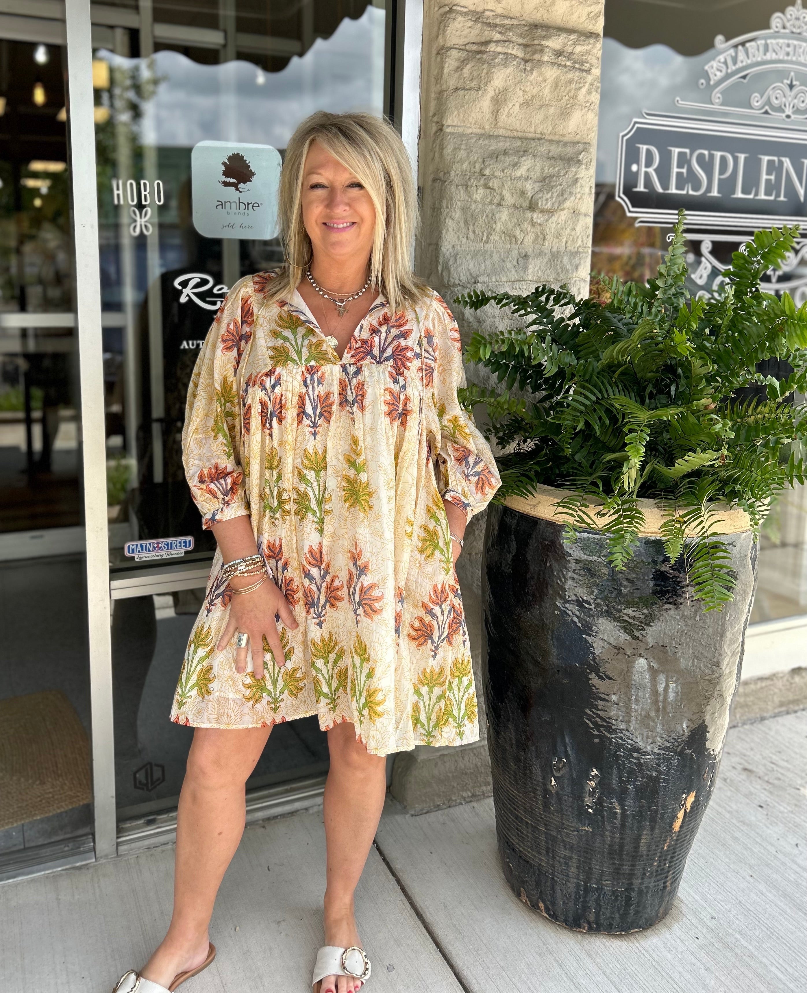 Breezy Block Print Dress