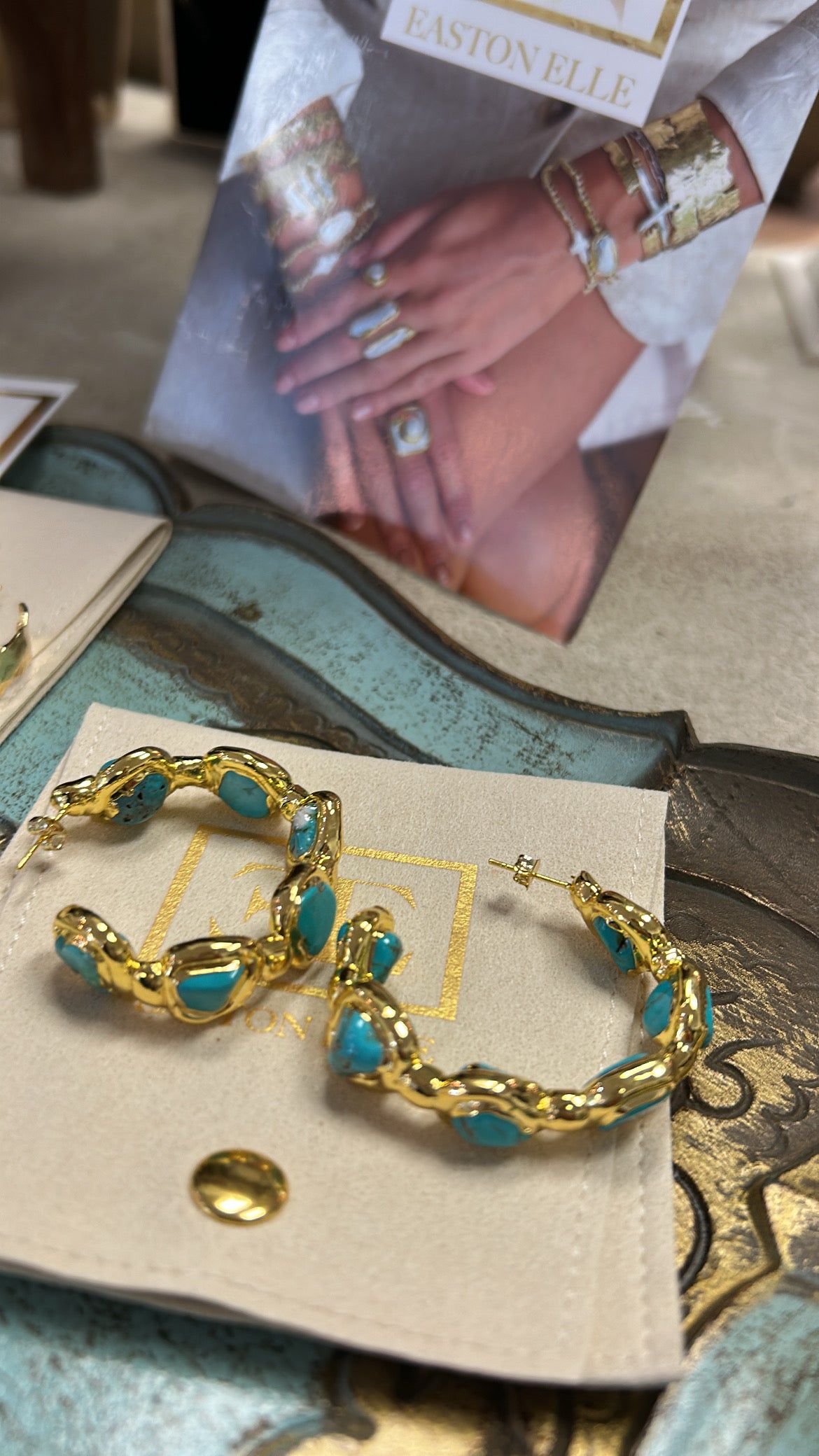 Turquoise Hoo Earrings