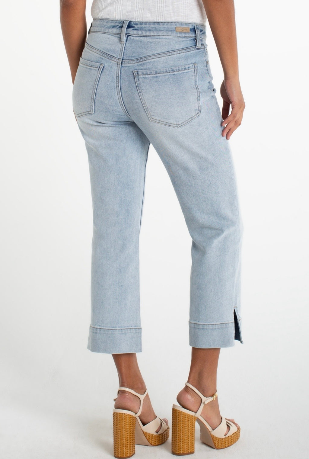 Kennedy Crop Straight W/ Wide Hem And Slit