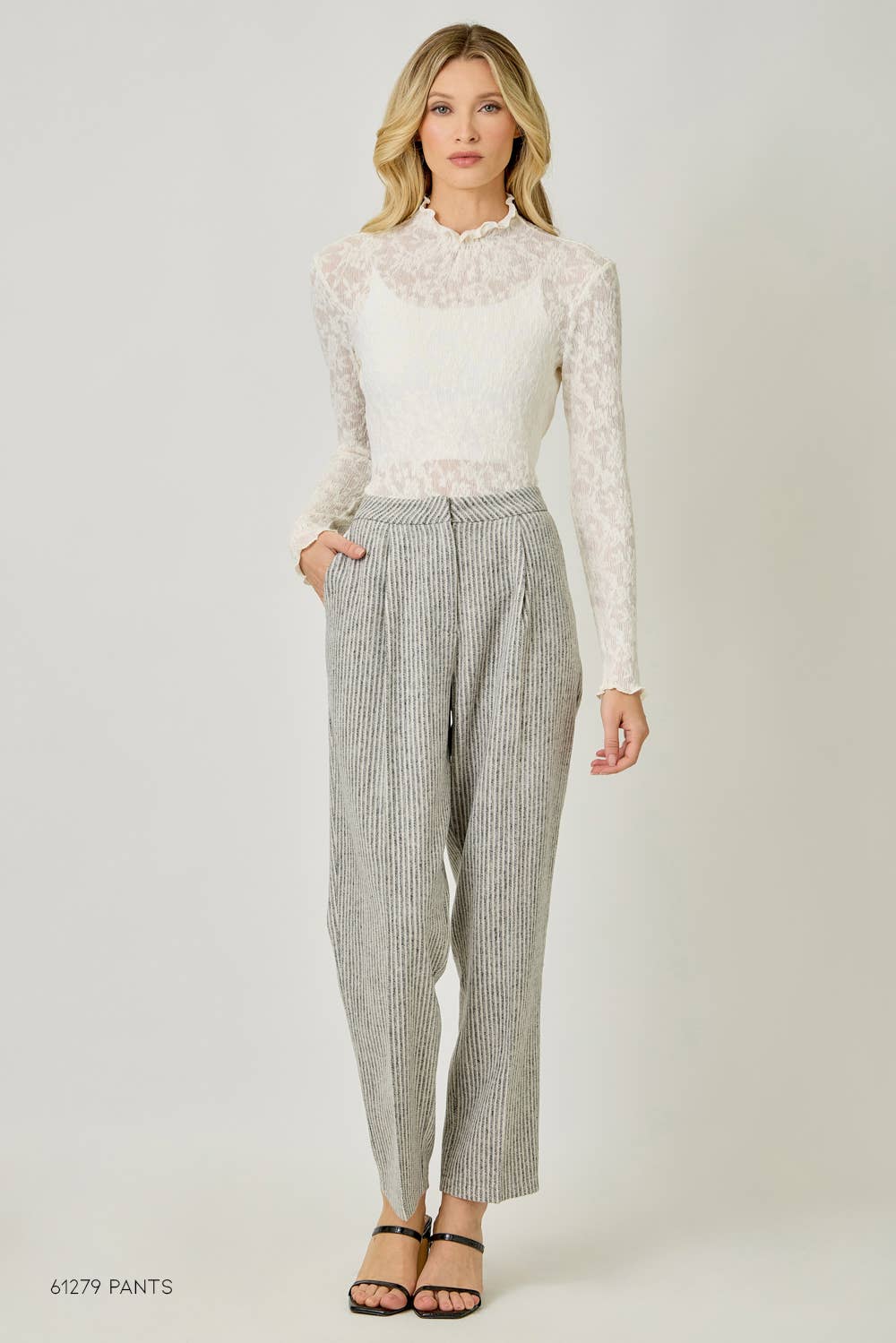 Lettuce Edge Textured Knit Top