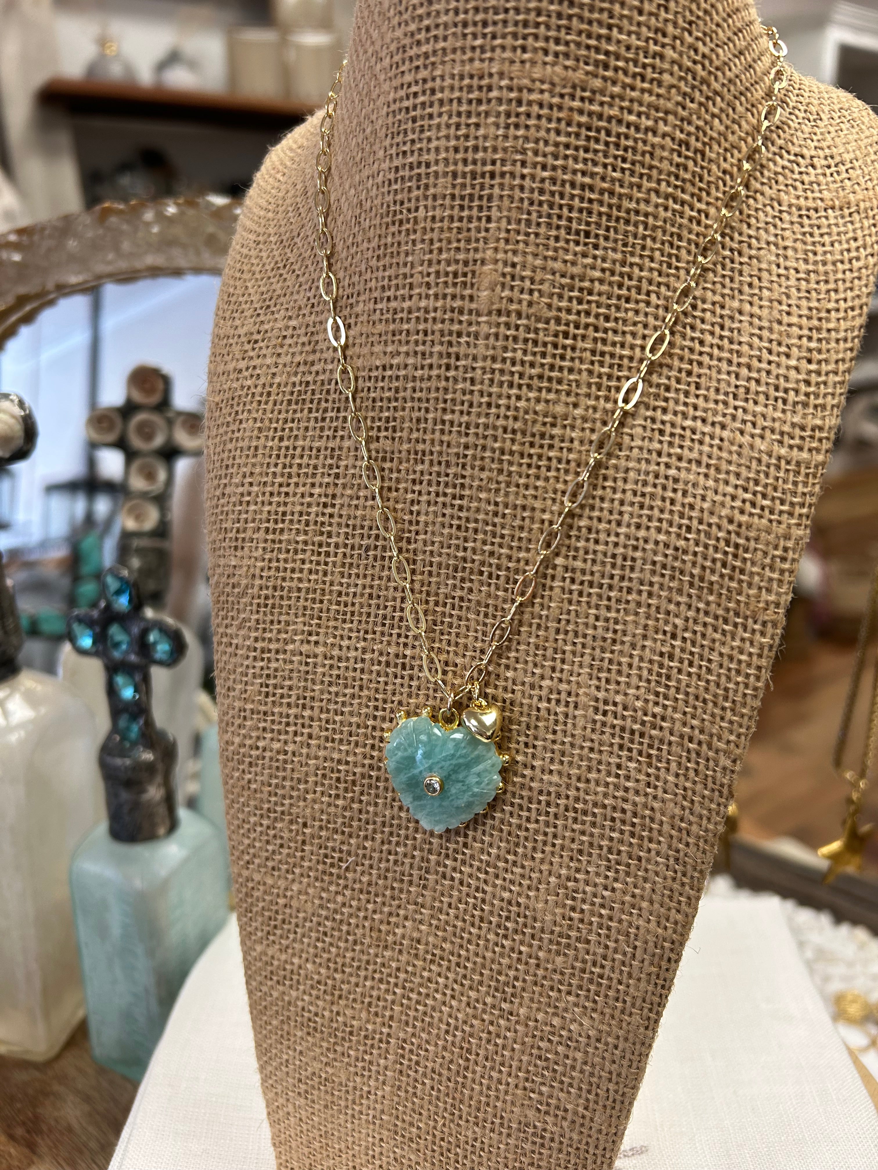 Hand Carved Gemstone Necklace 108