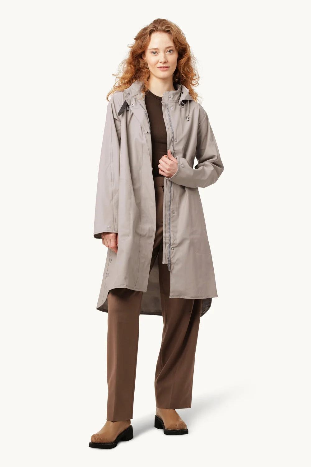 ILSE JACOBSEN HORNBÆK RAIN 71 HOODED RUBBERIZED COAT |