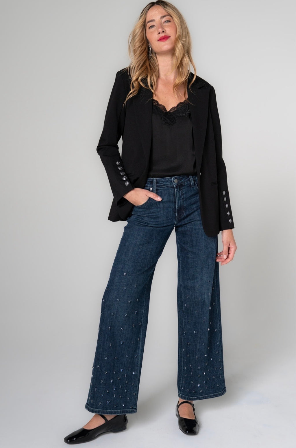 Blazer w/ Button Sleeve