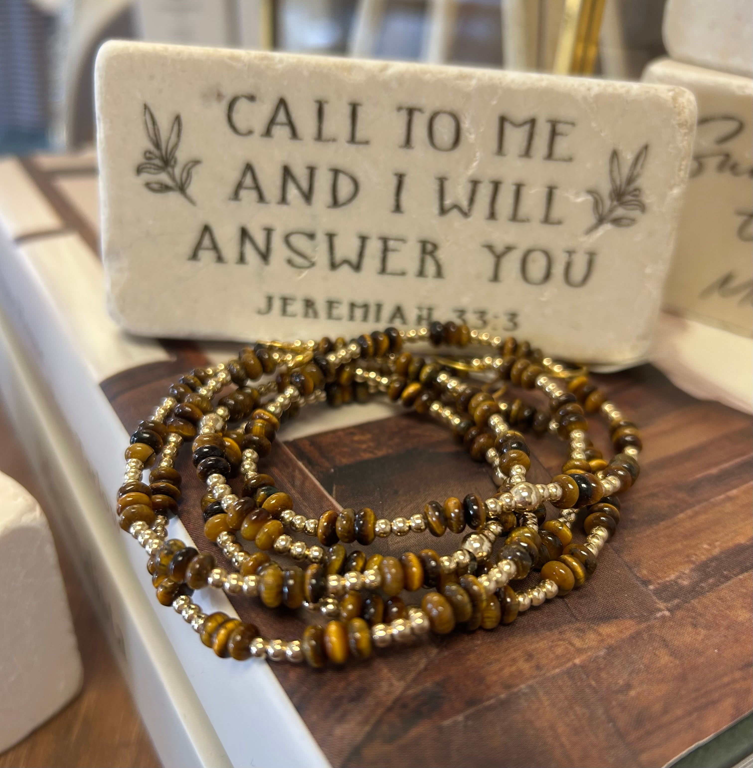 Tiger Eye, Gold Filled beaded bracelet