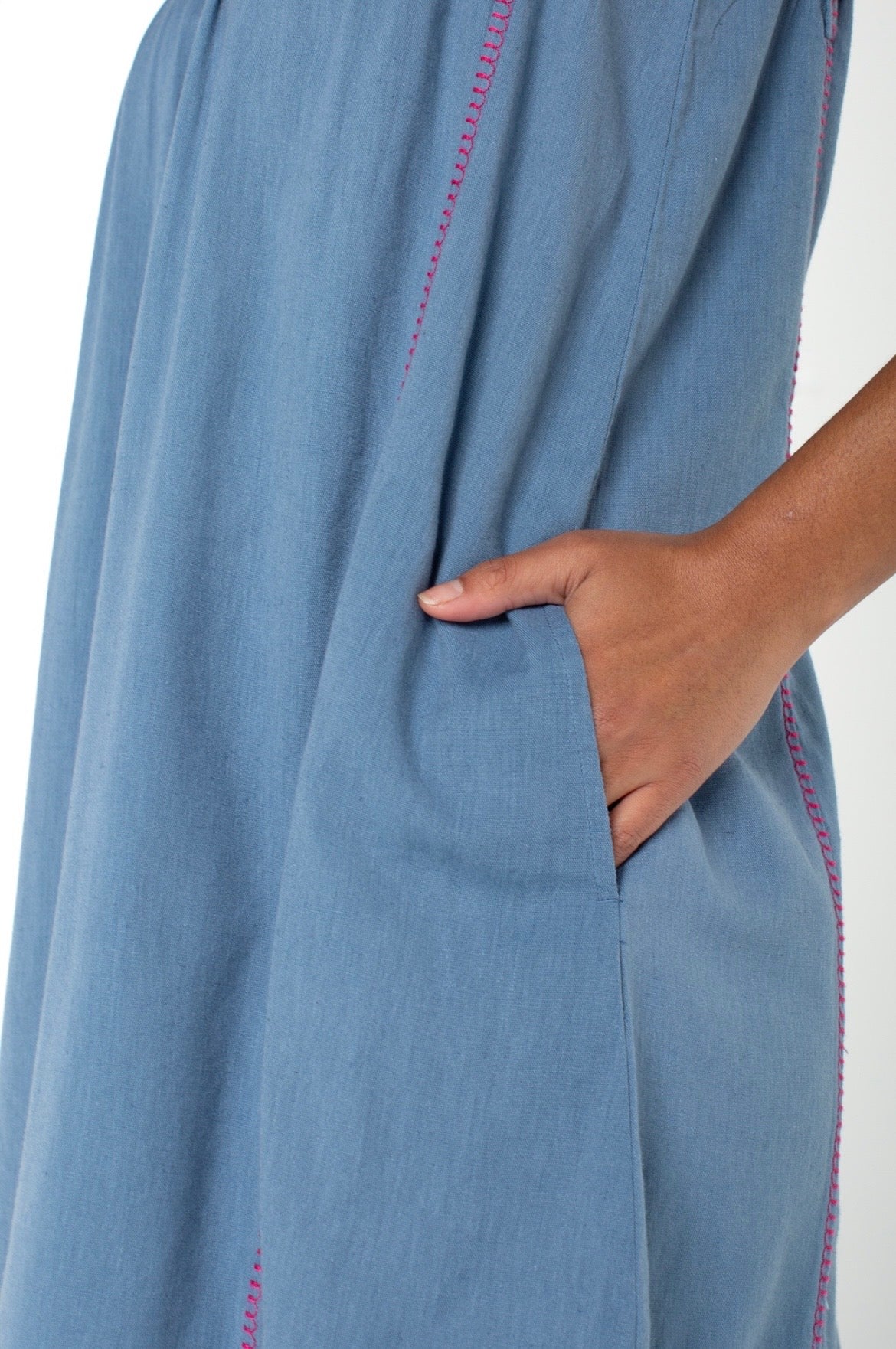 Flutter Sleeve V-neck Woven Dress