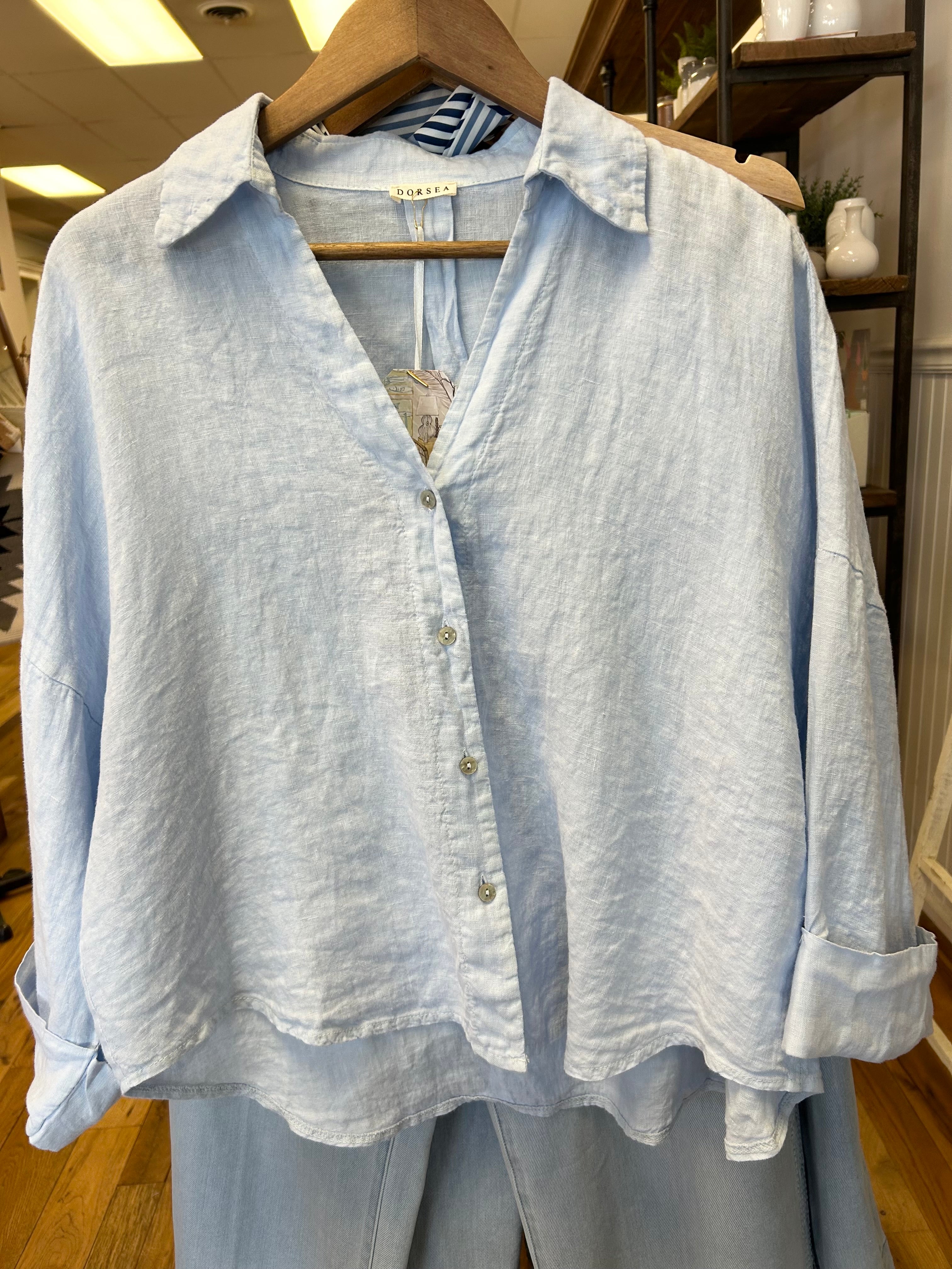 Flowy Linen Blouse