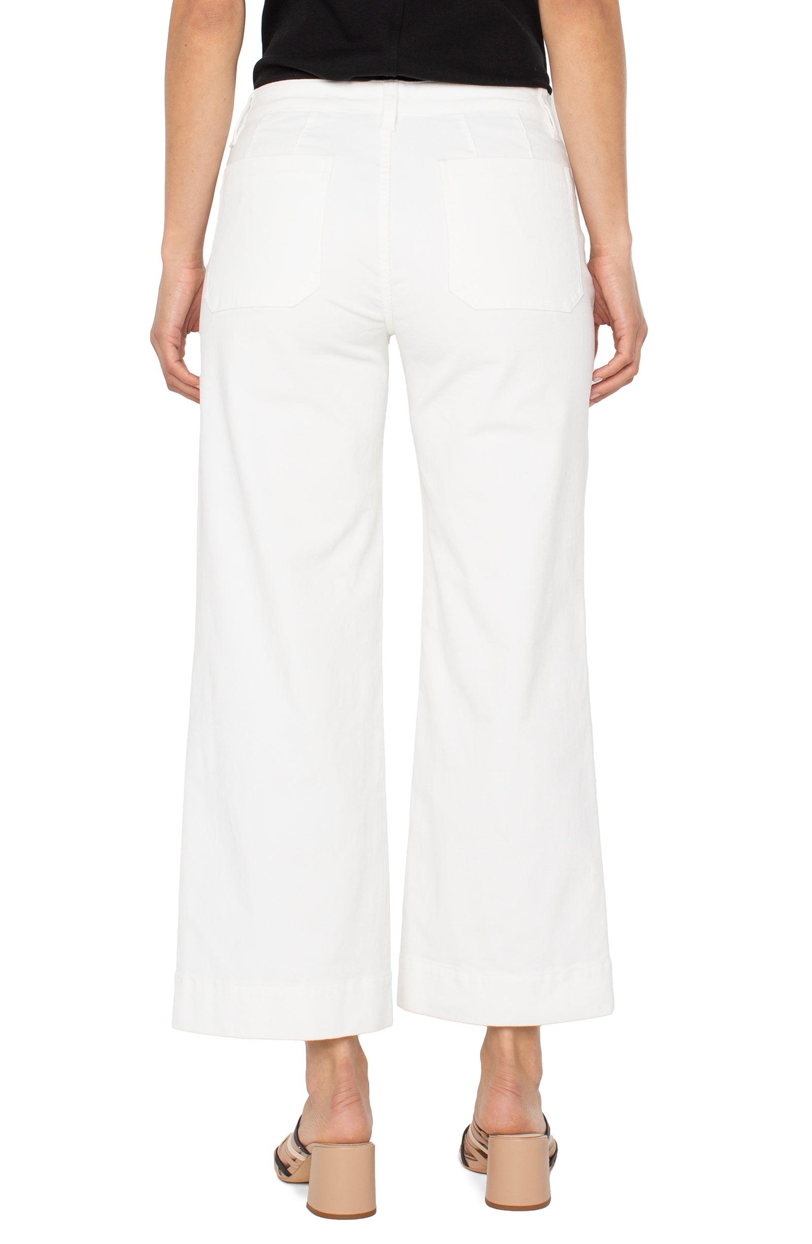 Corduroy Crop Wide Leg with Patch Pockets 27"ins