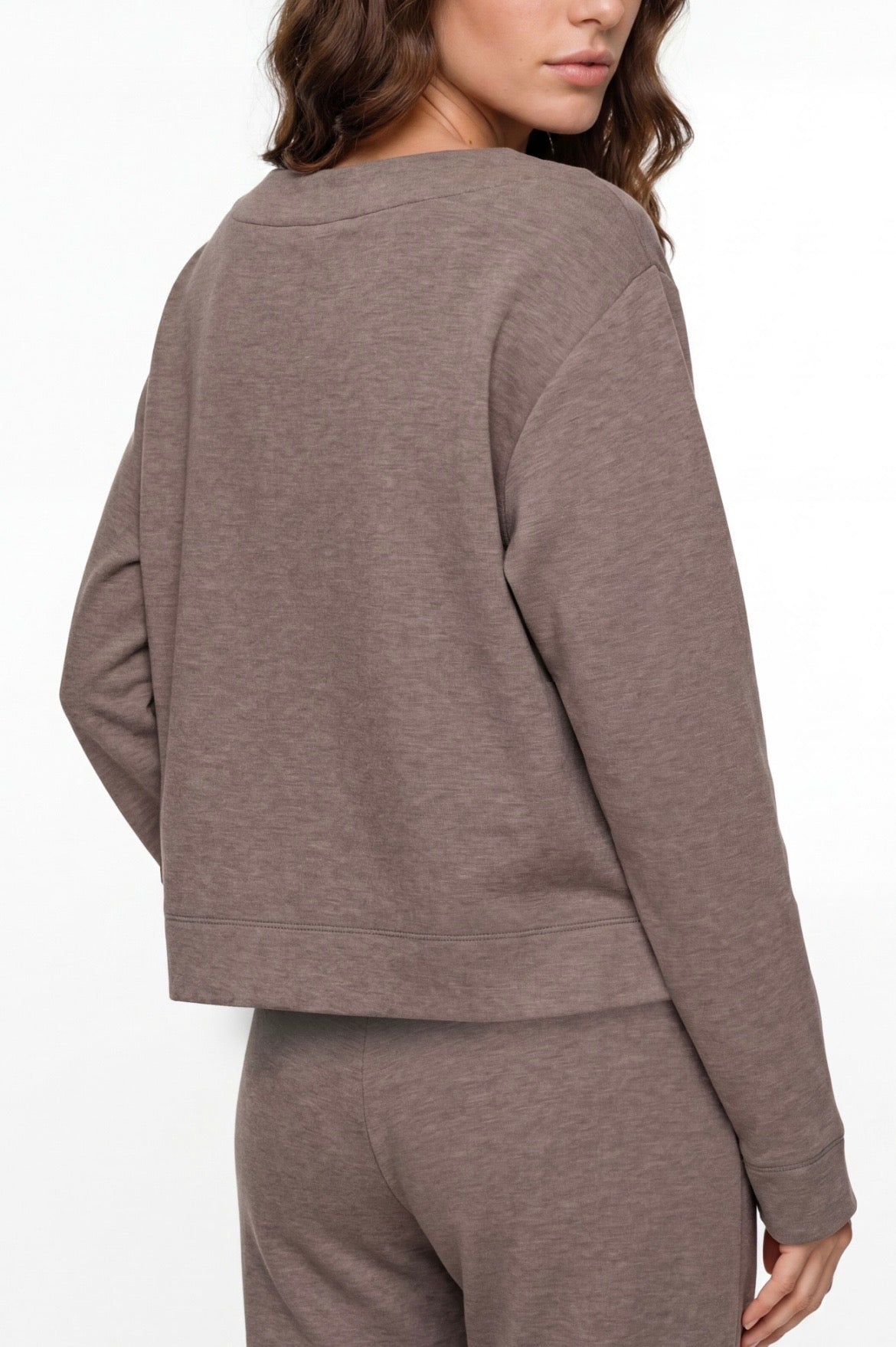 Long Sleeve Boat Neck Top