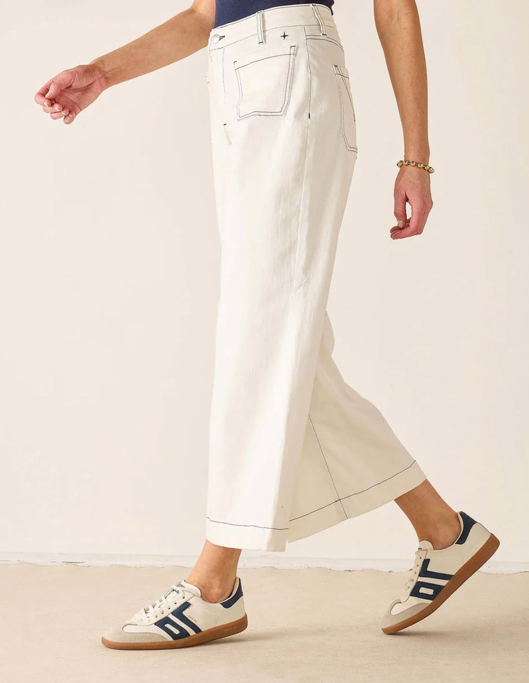 Sailor Cropped Wide Leg Jeans