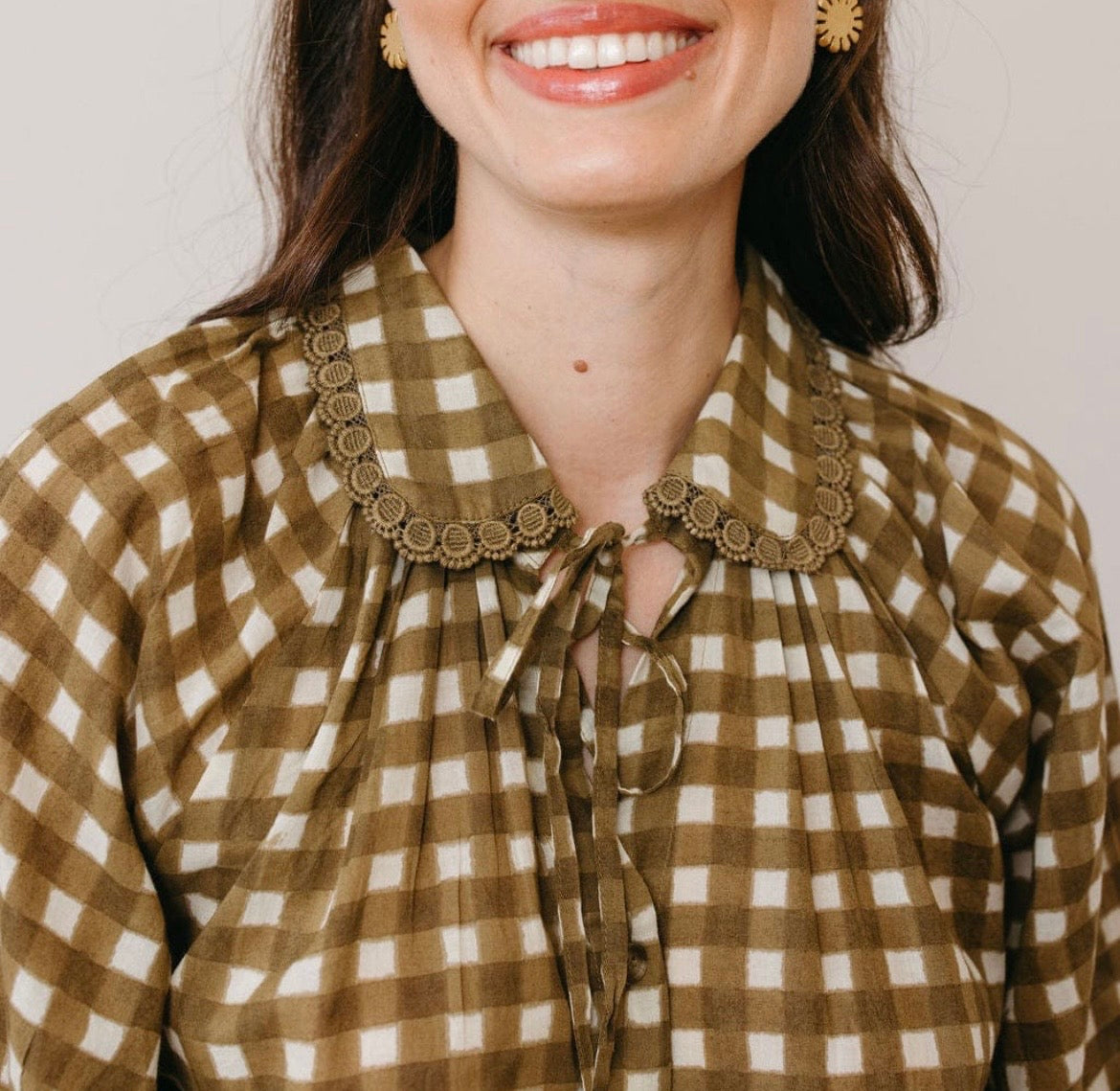 Painted Gingham Willa Top