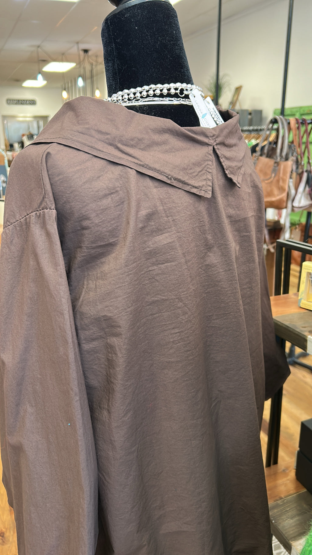 Split Collar Button Up