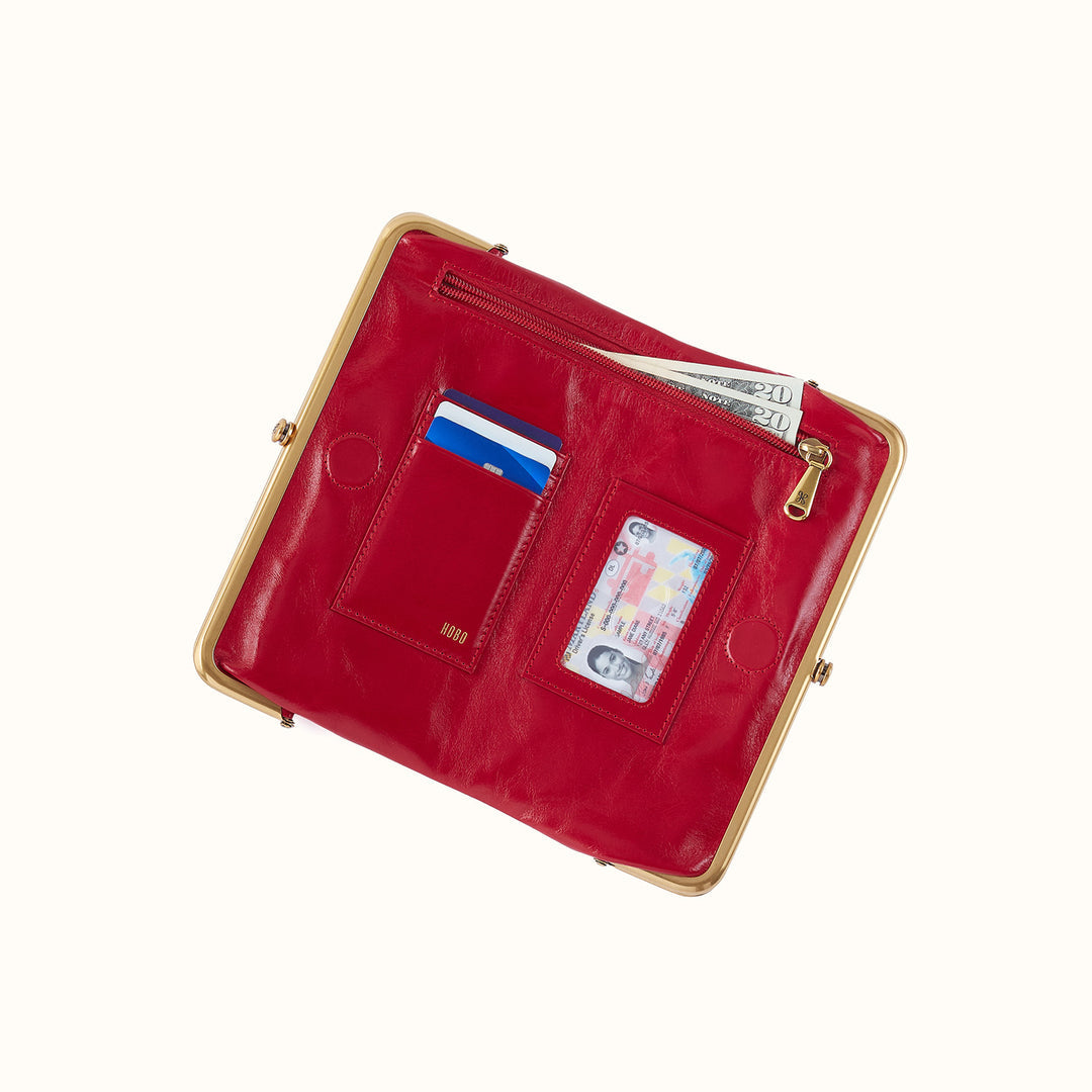 Lauren Clutch-Wallet in Polished Leather