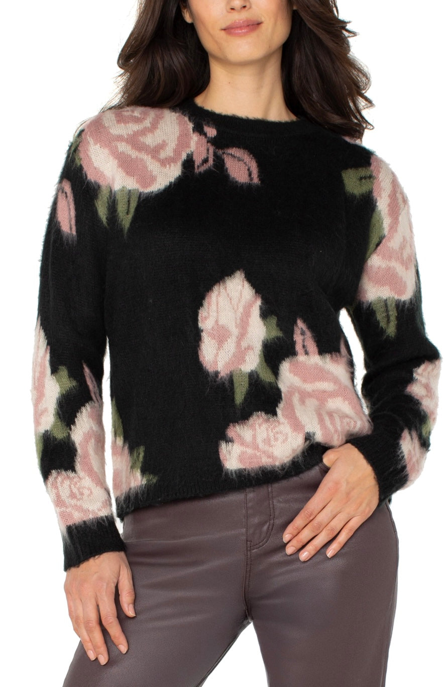 Crew Neck Drop Shoulder Sweater