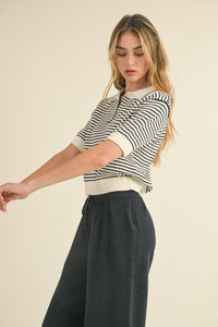 Collared Knit  Top