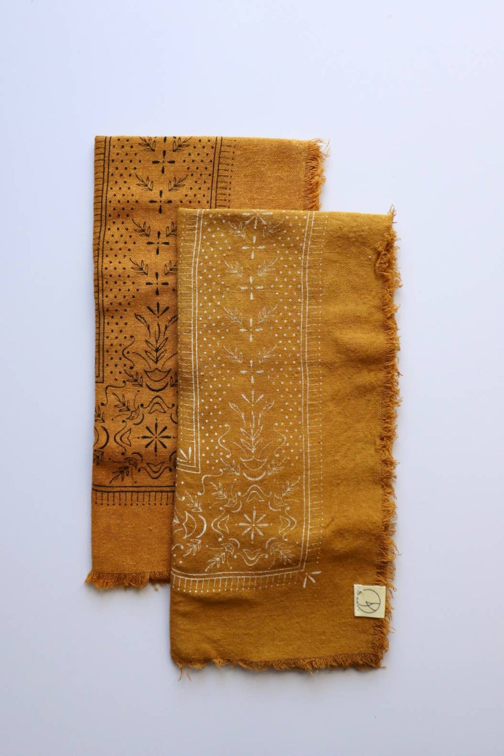 Desert Gold Classic Print Naturally Dyed Bandana G1