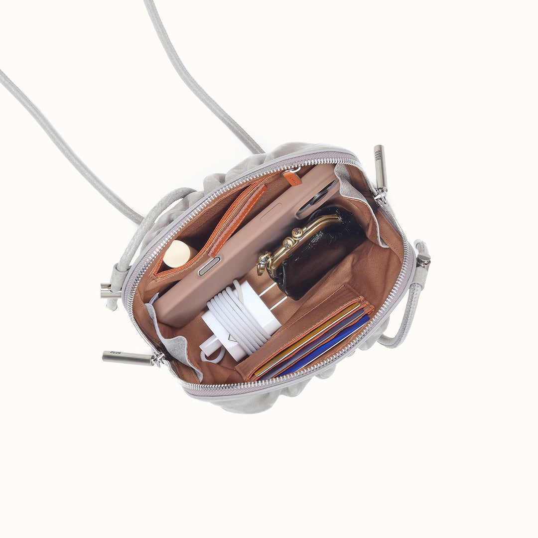 Isabelle Crossbody in Metallic Leather Crossbody Small