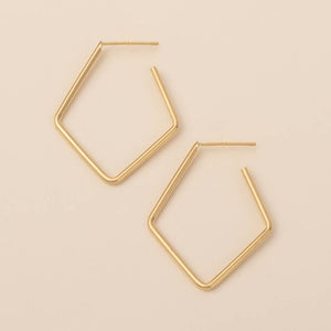 Refined Earring Collection - Orion Diamond Hoop/Gold Vermeil