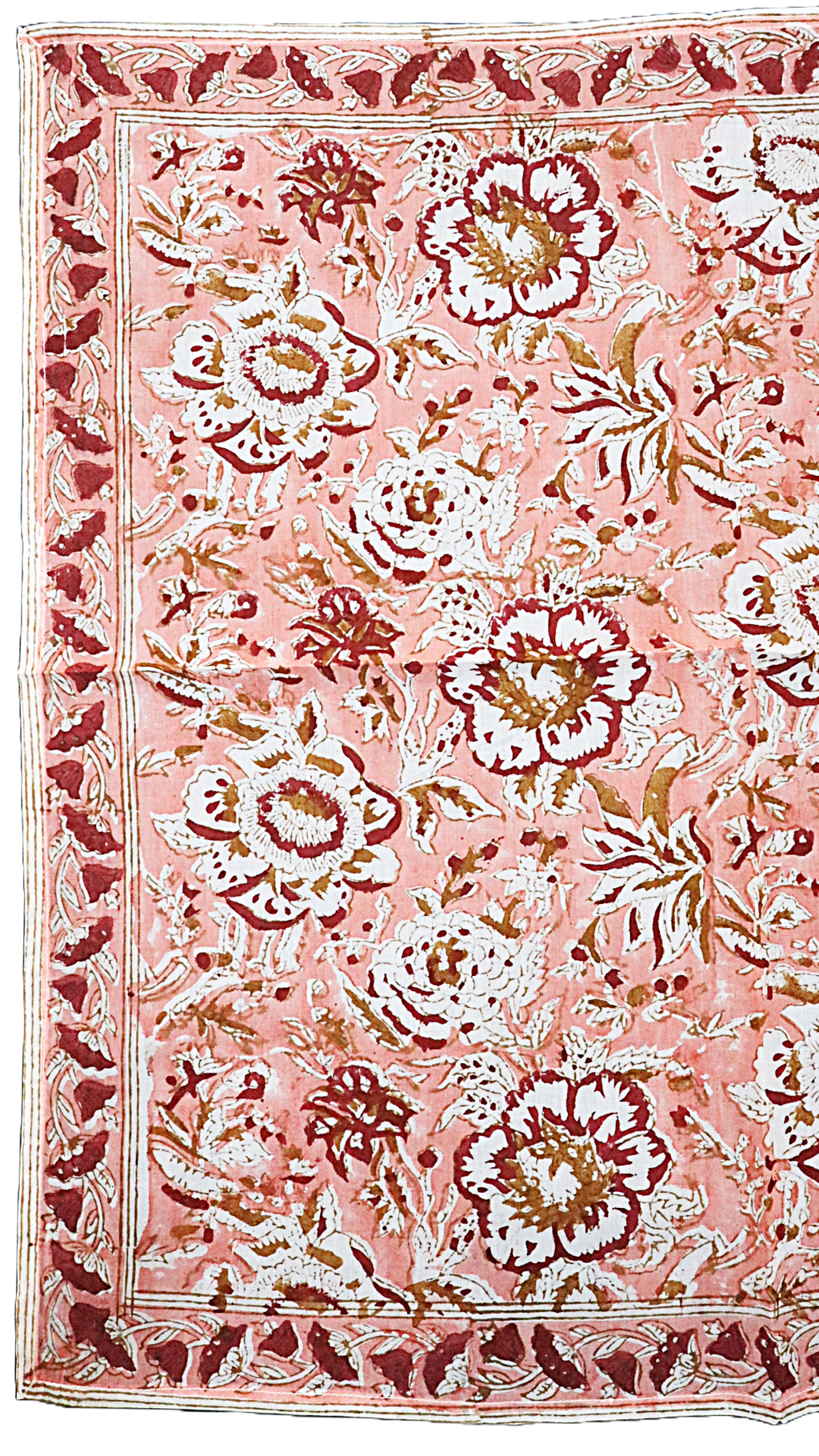 Fire Lillies - Block Printed Cotton Bandana
