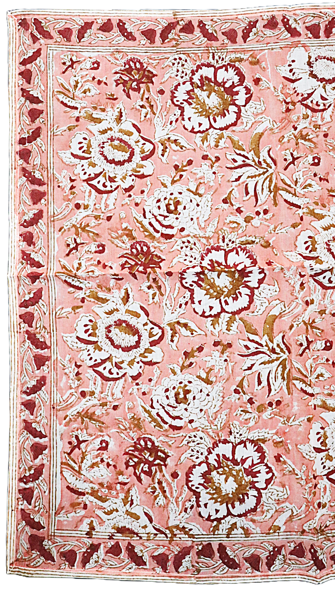 Fire Lillies - Block Printed Cotton Bandana
