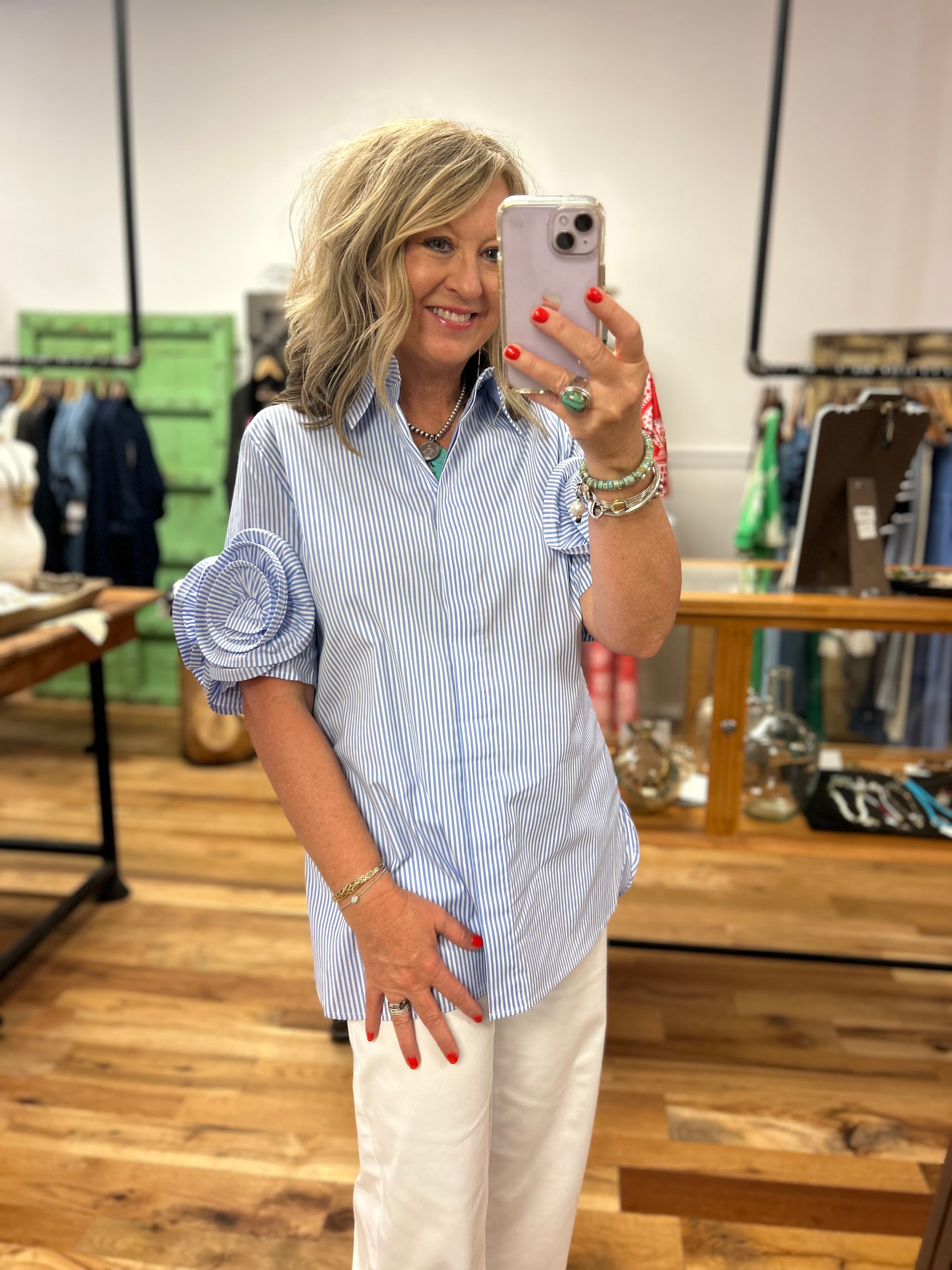 The Hampton Blue Stripe Shirt