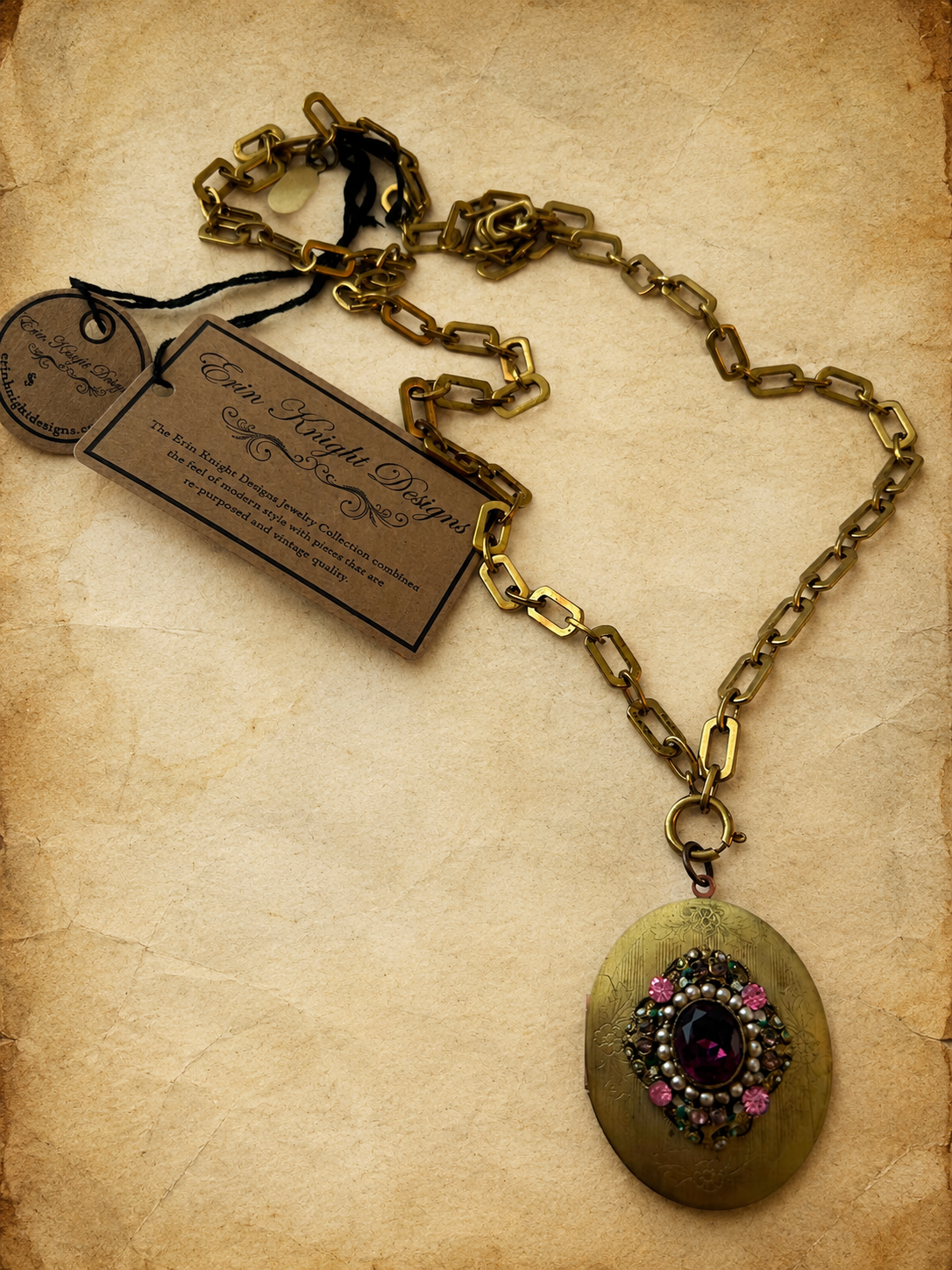 Victorian Brooch Locket Necklace
