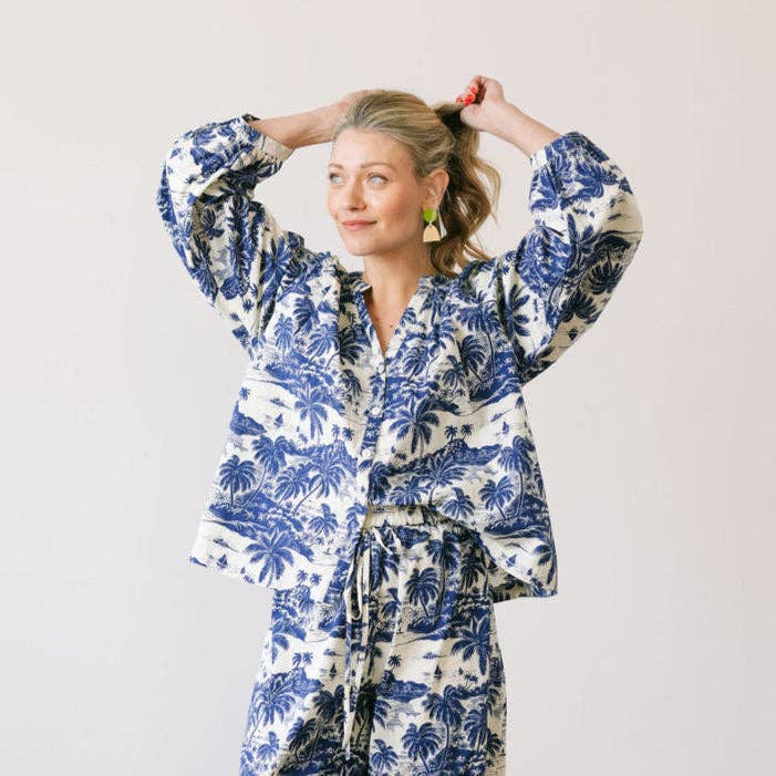 Tropical Toile Lucia Top