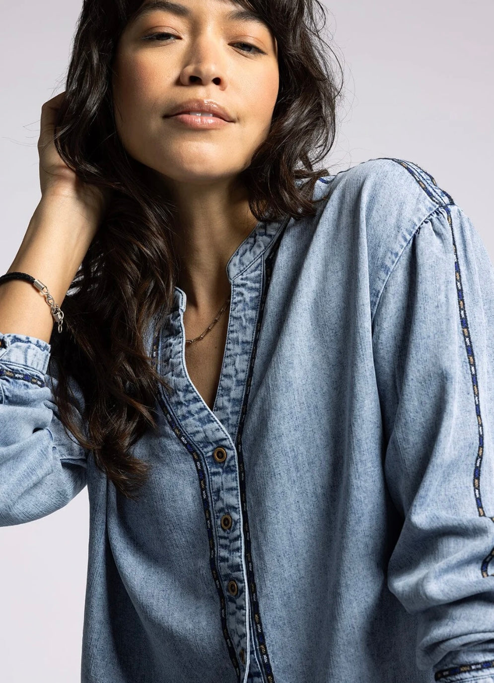 Tencel, long sleeve shirt