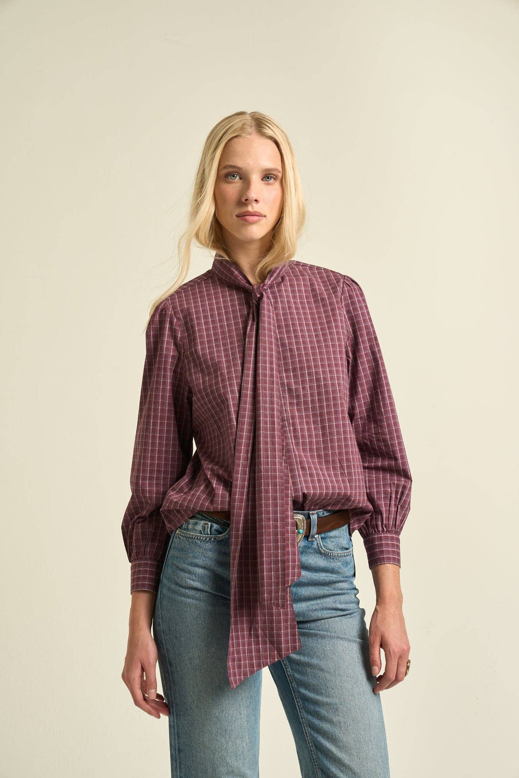 Lily Blouse Burgundy