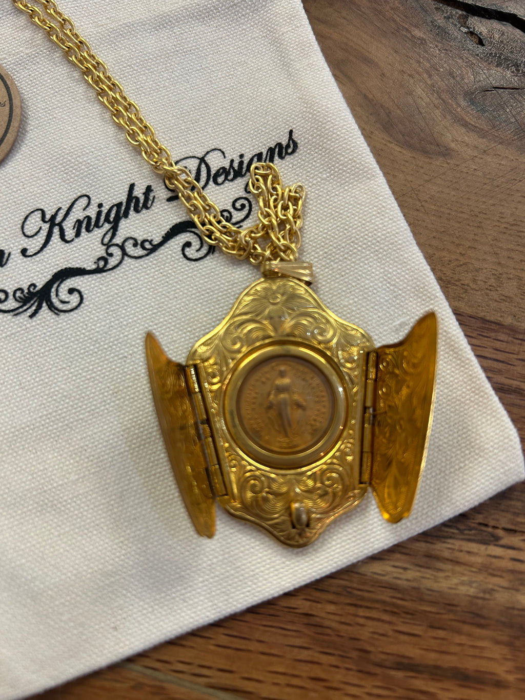 Antique Devotional Locket Necklace N1