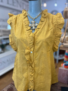 Eyelet Ruffled Top