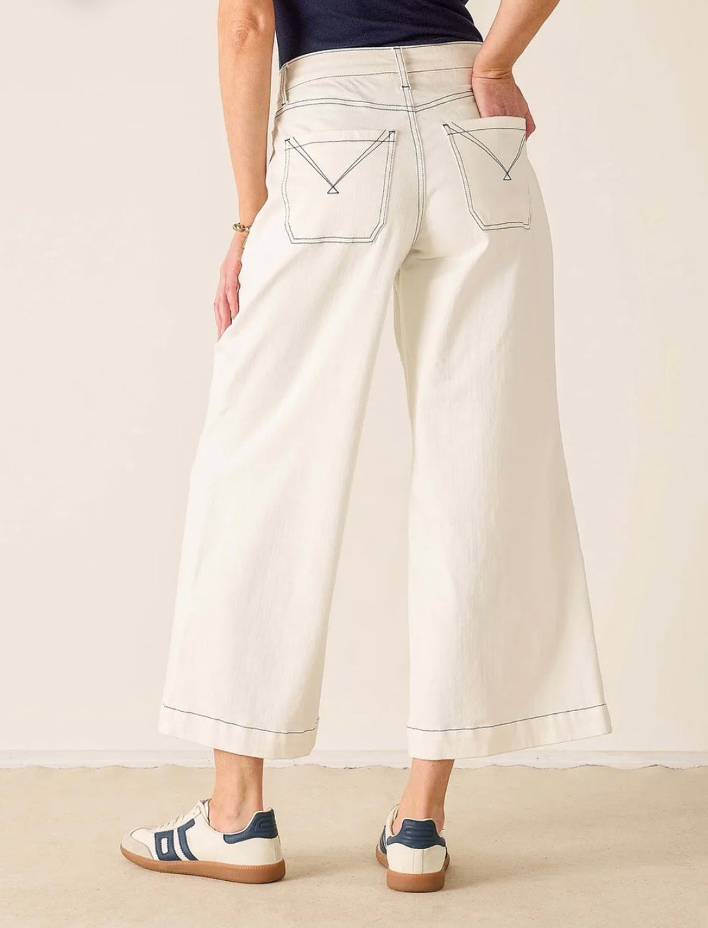 Sailor Cropped Wide Leg Jeans