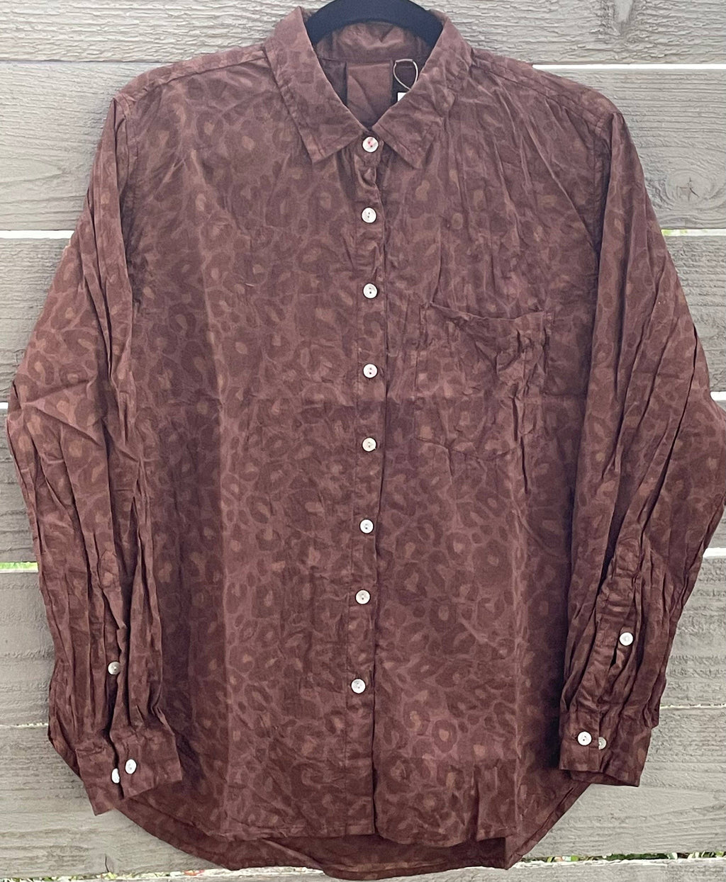 Good Boyfriend Shirt - Leopard Chocolate Overdye