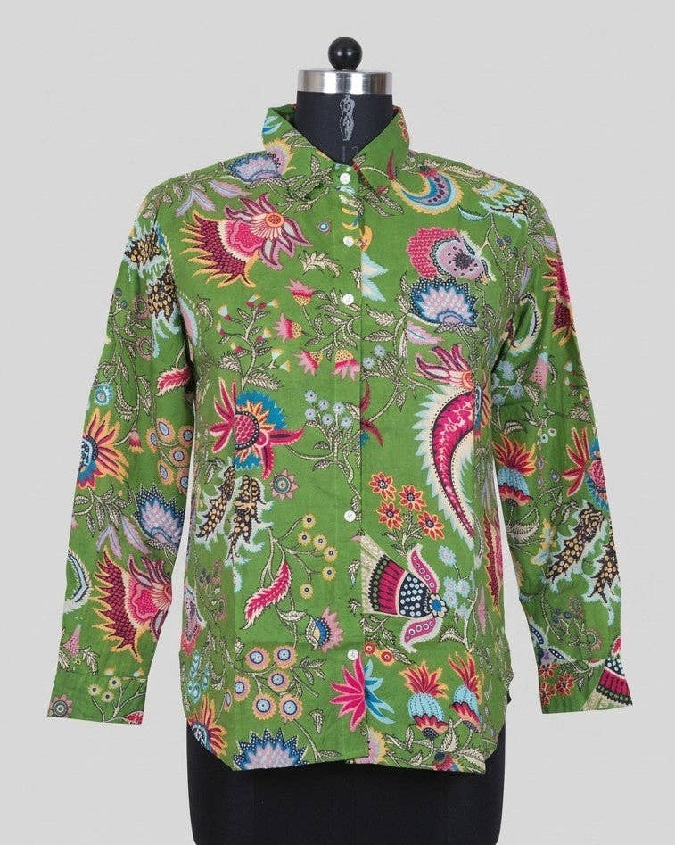 Good Boyfriend Shirt Monsoon Garden Green