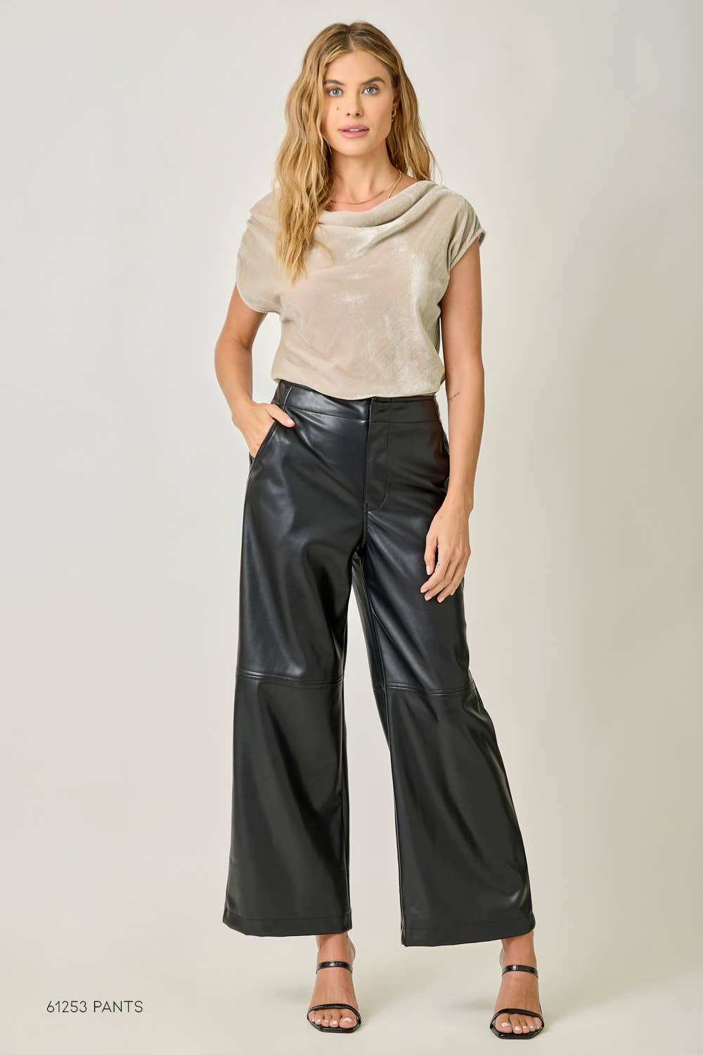 Velvet Cowl Neck Top